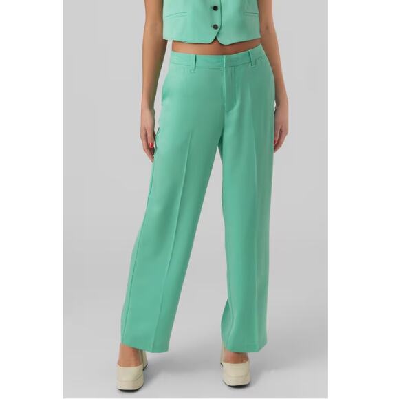 Vero Moda Nordstrom Women's Jade AYOEMINTE Loose fit Pleated Pants Size 36/32 - Picture 1 of 8